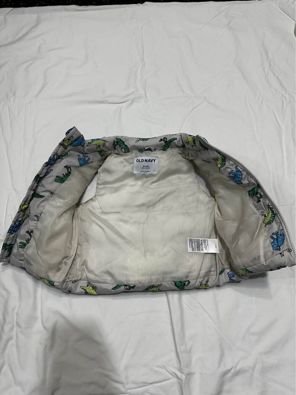Boys Dinosaur puffer vest 12-18 months